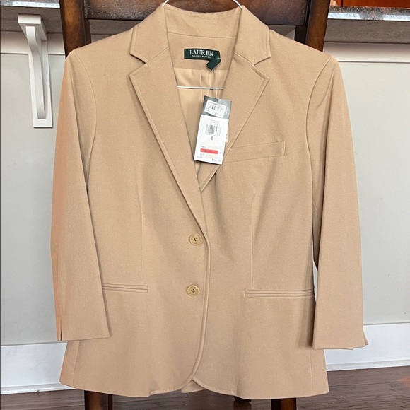 Lauren Ralph Lauren Jackets & Blazers - Lauren Ralph Lauren Tan Suit Jacket